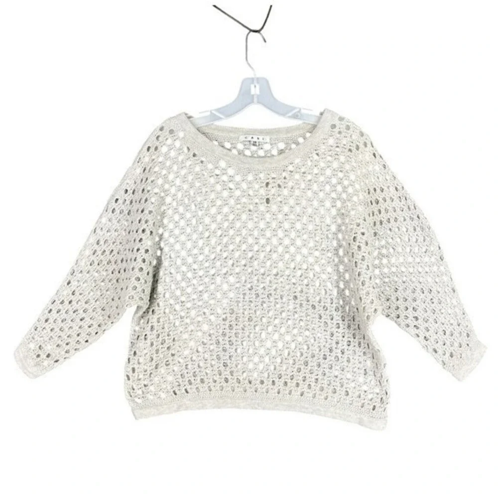 Cabi Womens Mesh Knit‎ Sweater XS boho coastalcore breezy essential chic layer